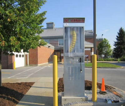 Electrically powered kiosk