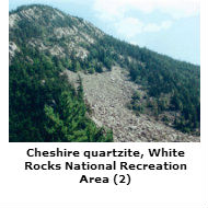 Cheshire quartzite, White Rocks Recreation Area