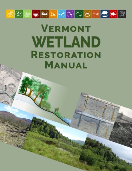 A screenshot of the first page of the PDF. It shows a band of icons in multiple colors across the top with images in a diagonal band near the bottom. In the center the title is written in large dark green letters. All on a light green background.
