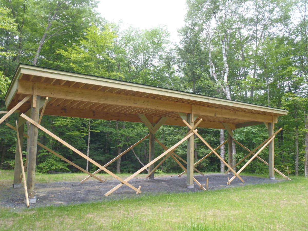 Newly constructed Archery shelter at Buck Lake