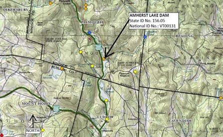 Amherst Lake Location Map