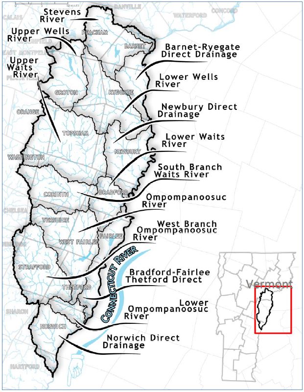 BASIN 14 - OMPOMPANOOSUC, STEVENS, WELLS, WAITS AND CONNECTICUT RIVER ...