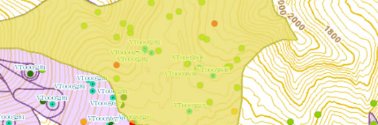 topo map depicting GIS data