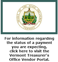 Vermont Treasurer Seal and link to Vendor Portal