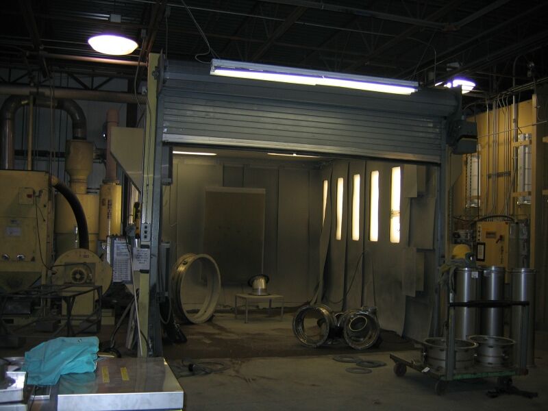 A spray booth