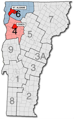 map of area covered by essex office