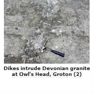 Devonian granite dikes