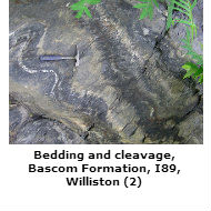 Bedding and cleavage, I89 Williston