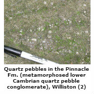 Quartz pebbles, Williston