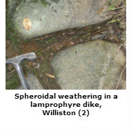 Spheroidal weathering, Williston