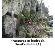 Bedrock fractures, Devil's Gulch