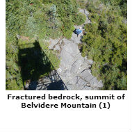 Fractured bedrock, Belvidere Mountain
