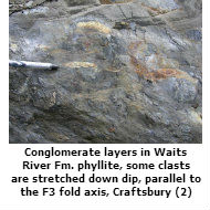 Folds in conglomerate, Craftsbury