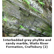 Phyllite and marble, Craftsbury
