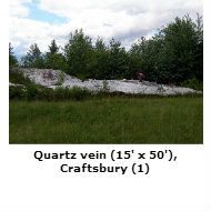 Large quartz vein, Craftsbury