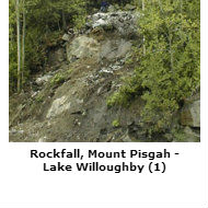 Rockfall, Mount Pisgah