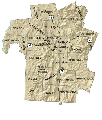 Map of Rutland County