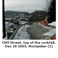 Elm Street rockfall, Montpelier