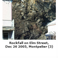 Elm Street rockfall, Montpelier