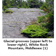 Glacial grooves, White Rock Mountain, Middlesex