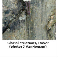 Glacial striations, Dover