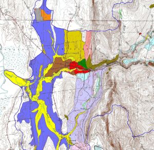 surficial map of Middlebury