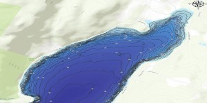 Bathymetric depth map image