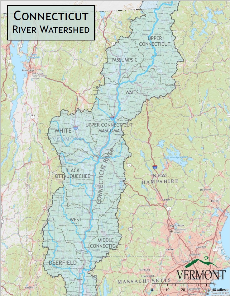 Connecticut River Watershed Map