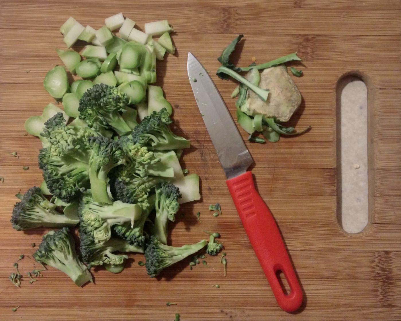 broccoli florets and stem