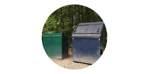 bear resistant dumpsters at a Vermont state park