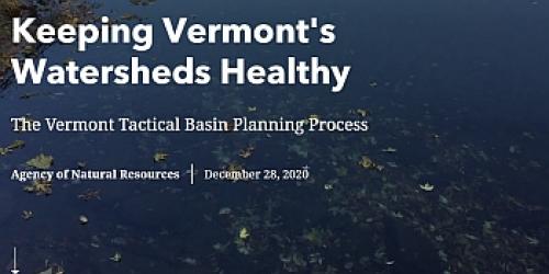 Image of story map reading, 'Keeping Vermont's Watersheds Healthy'