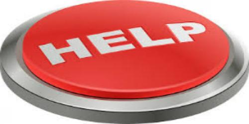 Red button labeled HELP