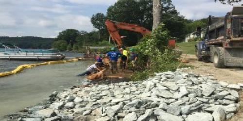 Shoreline stabilization project