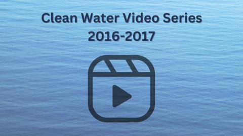 Clean Water Video Series with video play icon and water background