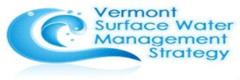 Surface Water Management Strategy Logo.  An image of two stylized waves curling from the right towards text.  All a light blue