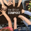  photo of kids' hands touching finished compost 