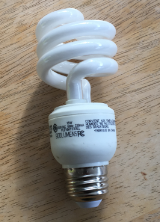 Photo of a CFL Lightbulb