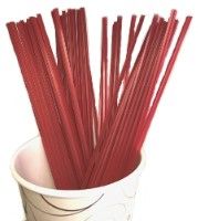 Photo of red plastic stir sticks