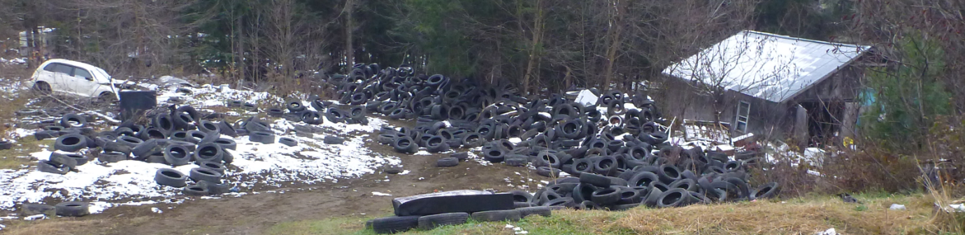 illegal tire dump