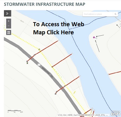 An image of the stormwater infrastructure web map.
