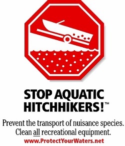 Stop aquatic hitchhikers logo and link to protect your waters dot net