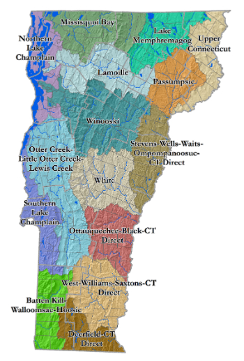 Map of Vermont's Tactical Planning Basins