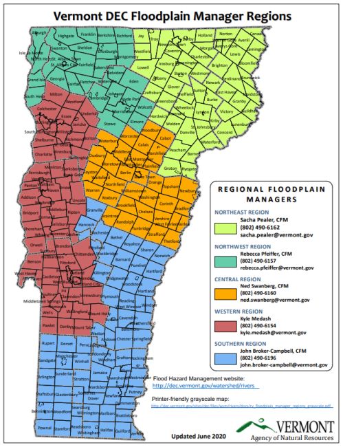 Map of DEC Floodplain Managers Regions