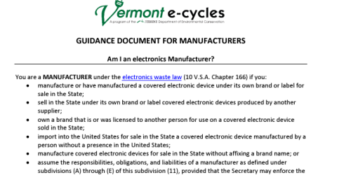 Image of manufacturers fact sheet widget