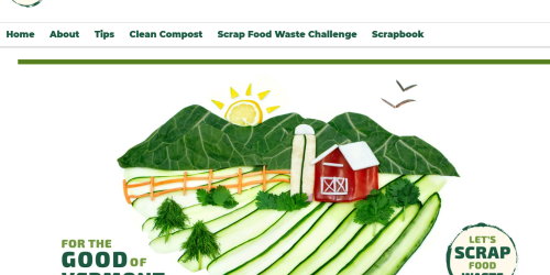 Image of scrap food waste.org website main page