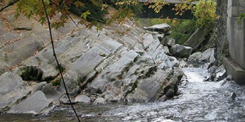 Stream running through rocks