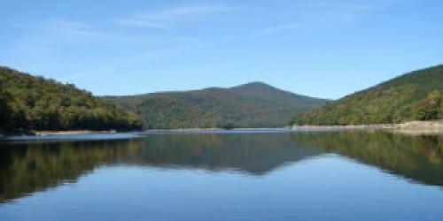 lake and mountains