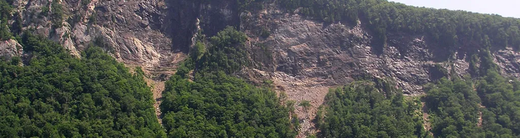 Landslide above Lake Willoughby